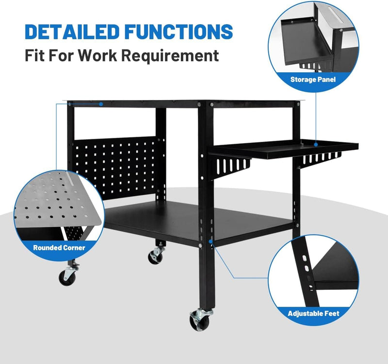 Welding Table 36" x 24" x 34"H, 1200lbs Load Capacity Workbench Table